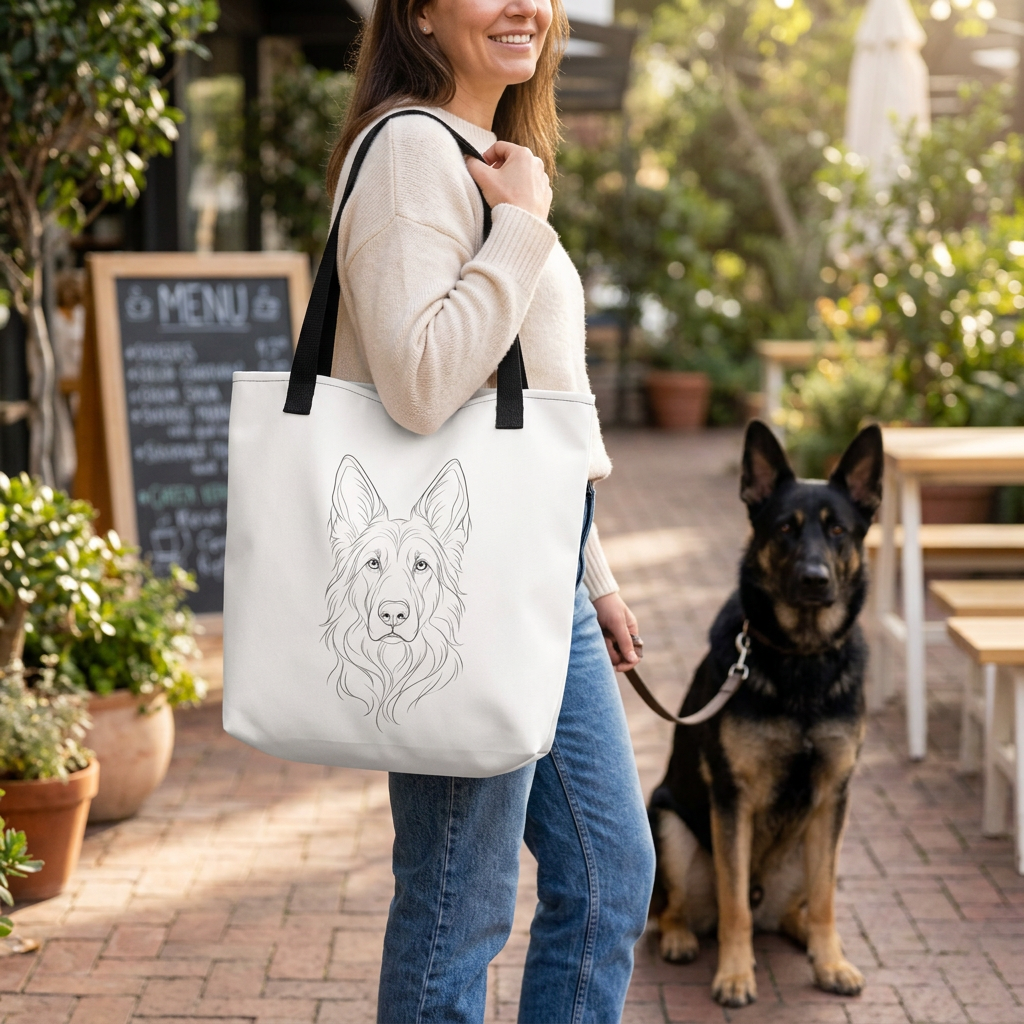 German Shepherd Inspired Tote Bag | Dog Fitter Co.