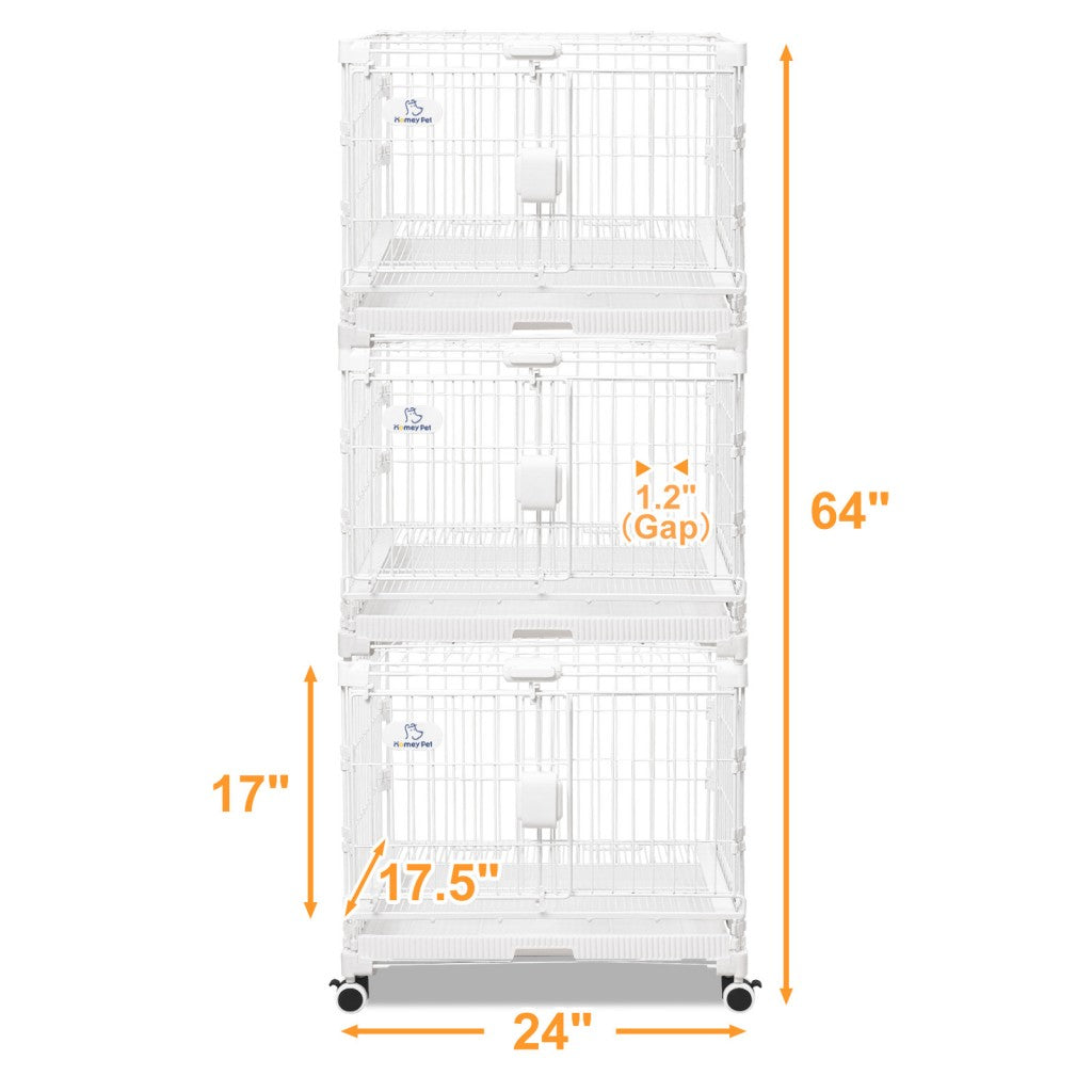 24-30" White Metal Wire Dog Crate DLS2402/DLS3002