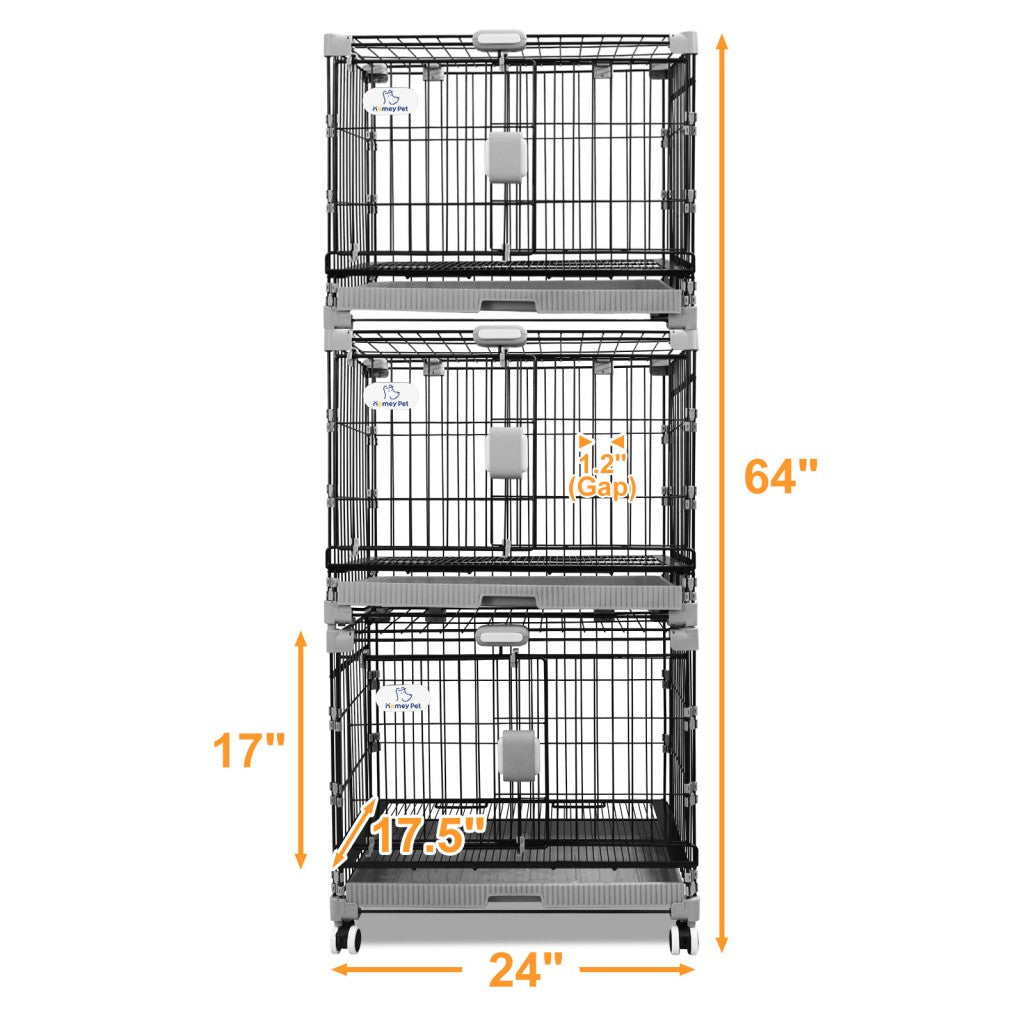 24-30" Black Metal Wire Dog Crate LS-2N01/LS-2.5N01