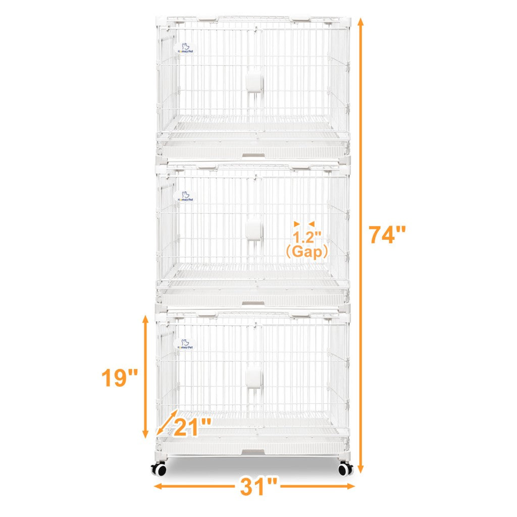 24-30" White Metal Wire Dog Crate DLS2402/DLS3002