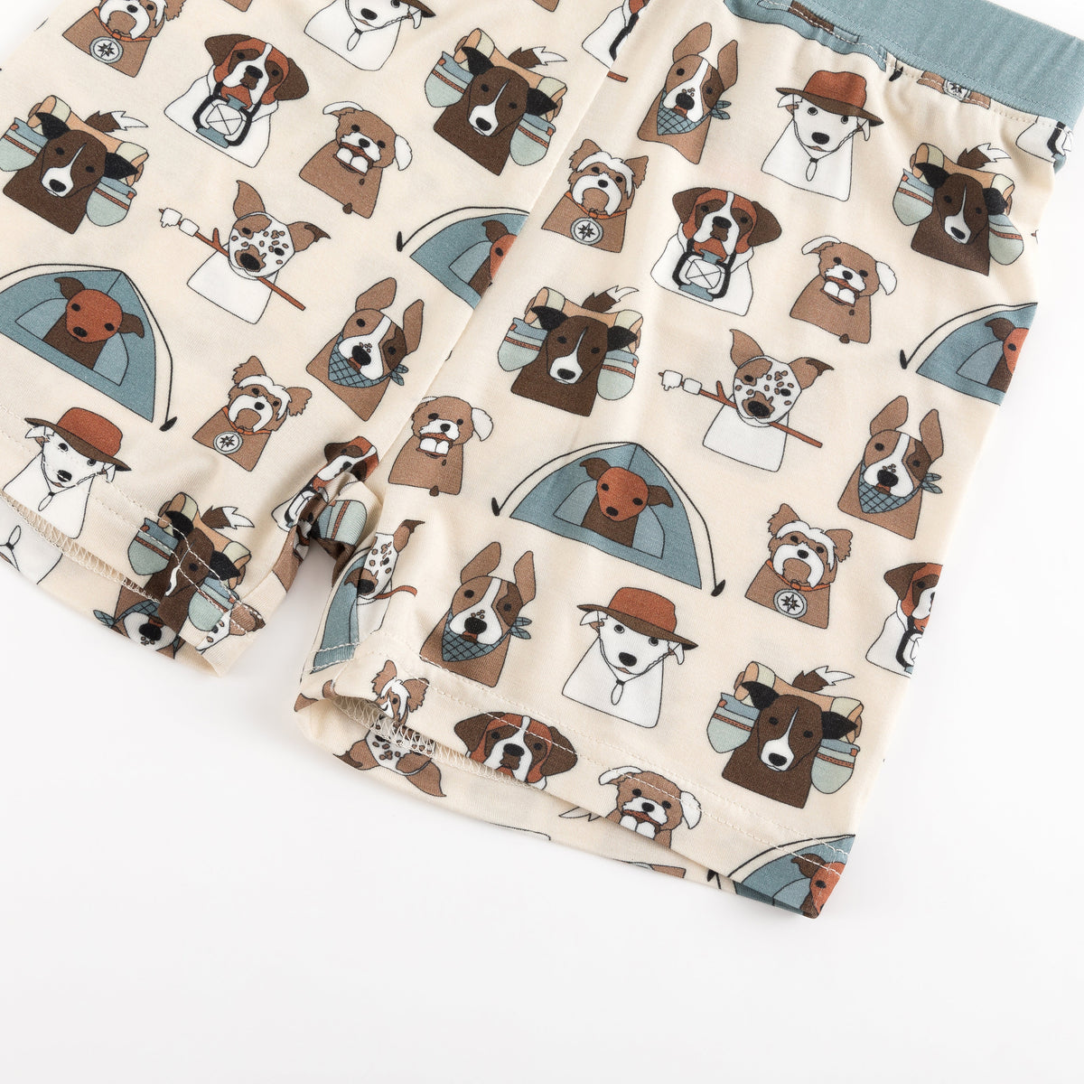 Camp Paws (Short PJ Set) - Blue