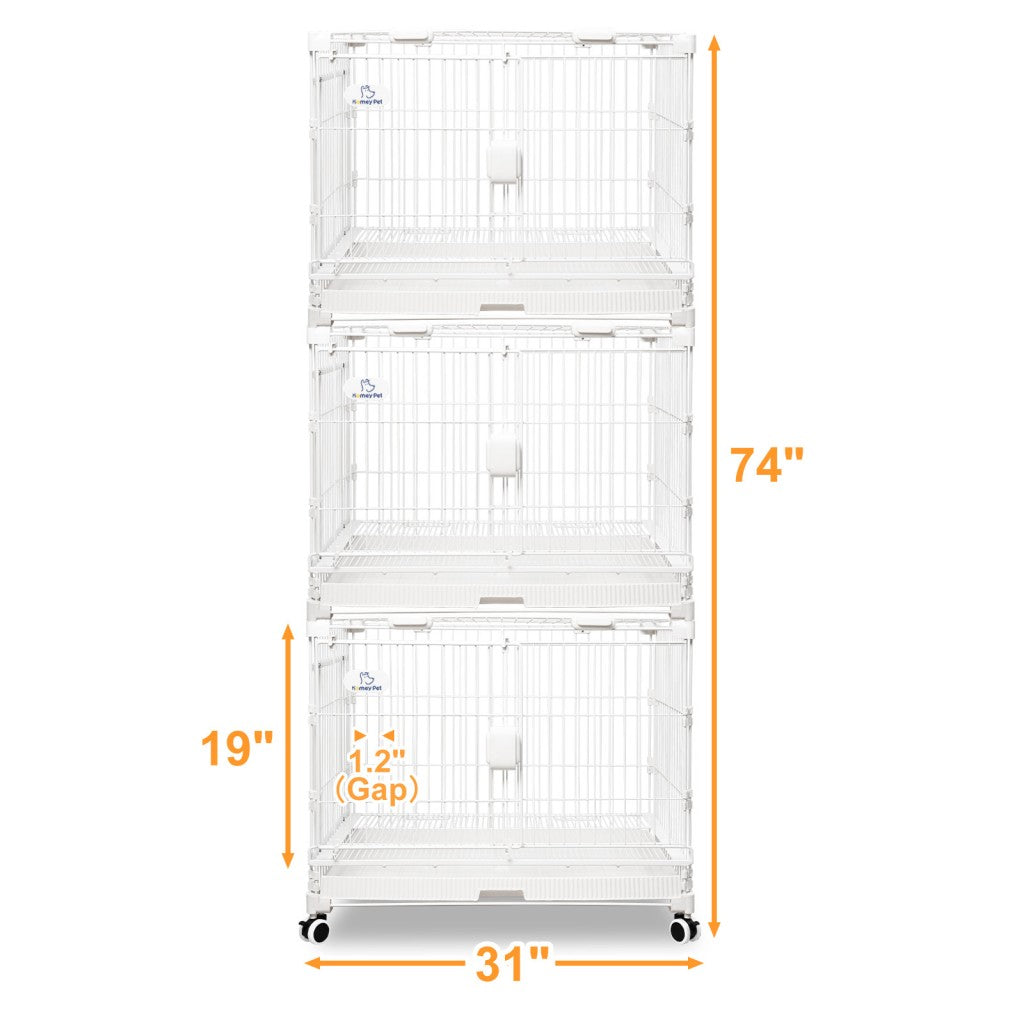 24-30" White Metal Wire Dog Crate DLS2402/DLS3002