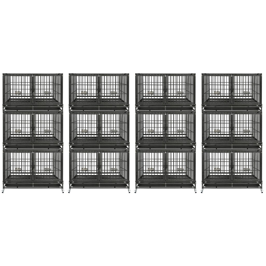 42" Stackable Dog Crate with Divider 43T (Standard Height)