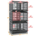 43" Three-Tier Dog Crate 43TTS