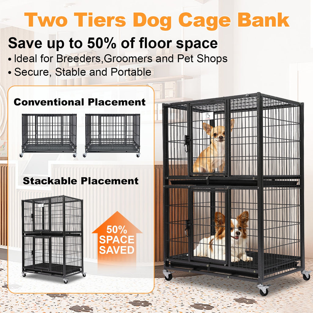 31" Two-Tier Dog Crate 46A