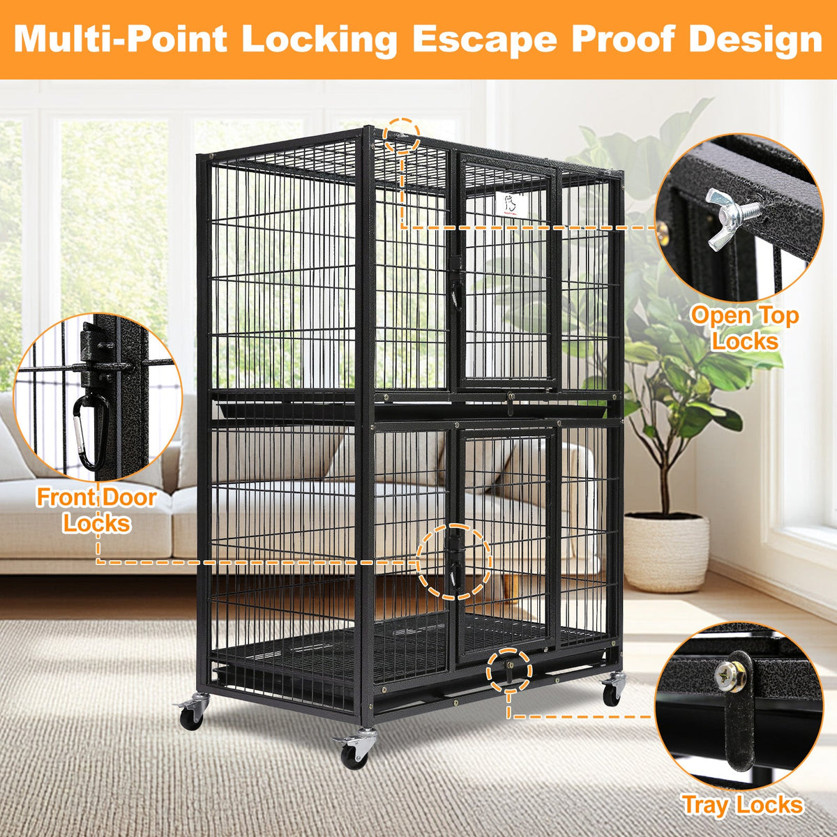 31" Two-Tier Dog Crate 46A