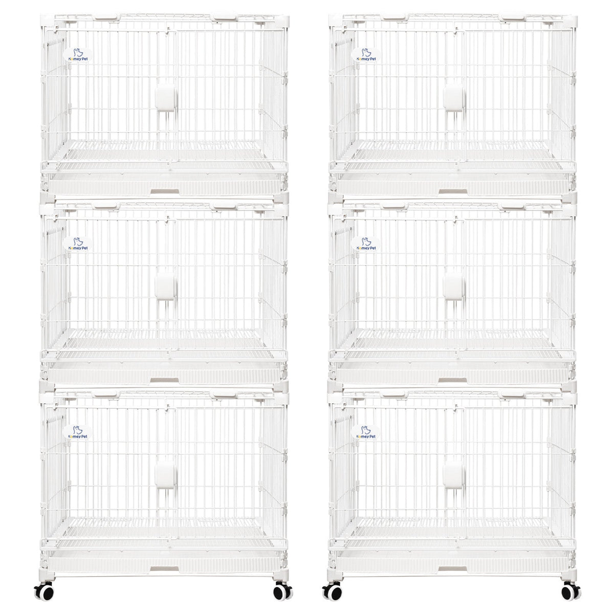 24-30" White Metal Wire Dog Crate DLS2402/DLS3002