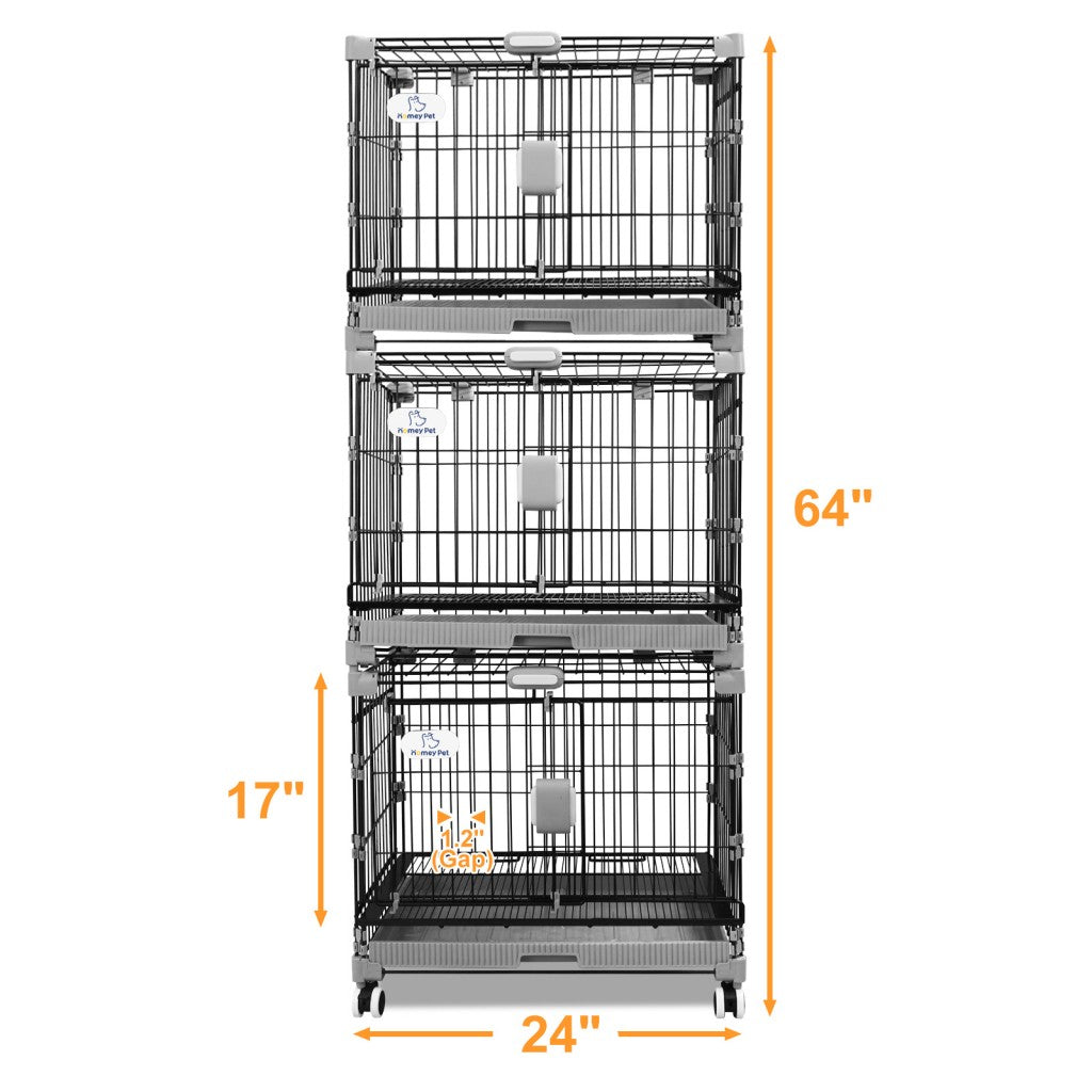 24-30" Black Metal Wire Dog Crate LS-2N01/LS-2.5N01