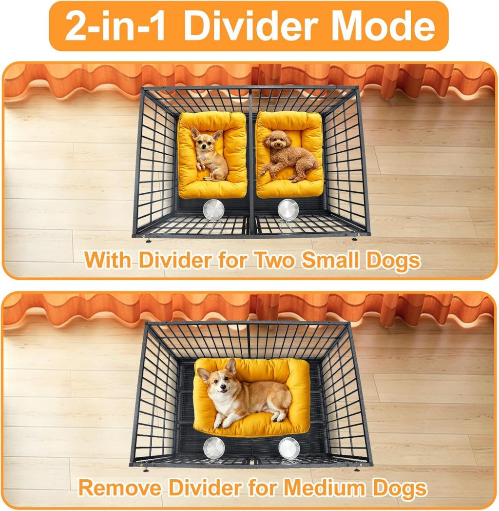 42" Stackable Dog Crate with Divider 43T (Standard Height)