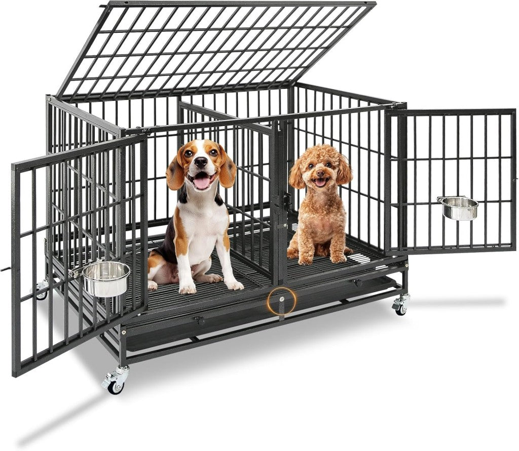 42" Stackable Dog Crate with Divider 43T (Standard Height)