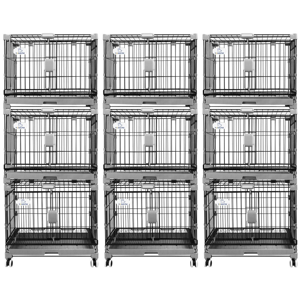 24-30" Black Metal Wire Dog Crate LS-2N01/LS-2.5N01