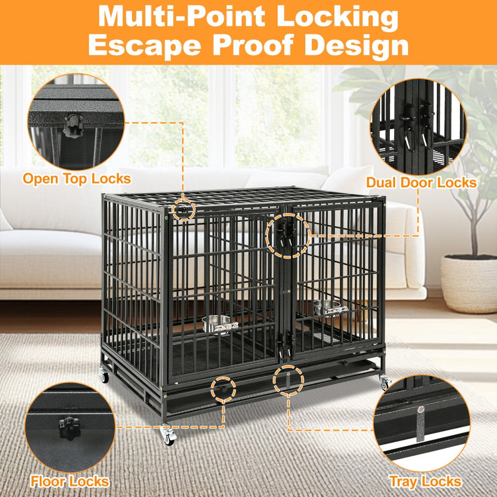42" Stackable Dog Crate with Divider 43S (Extra Height)