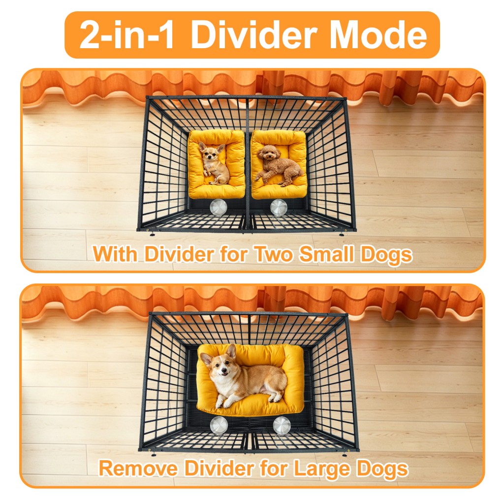 42" Stackable Dog Crate with Divider 43S (Extra Height)
