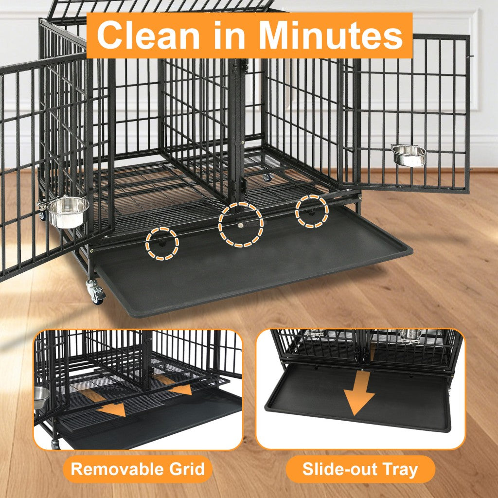 42" Stackable Dog Crate with Divider 43S (Extra Height)