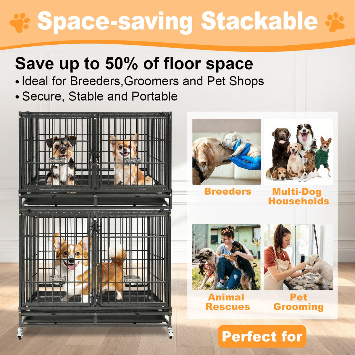 42" Stackable Dog Crate 43ST