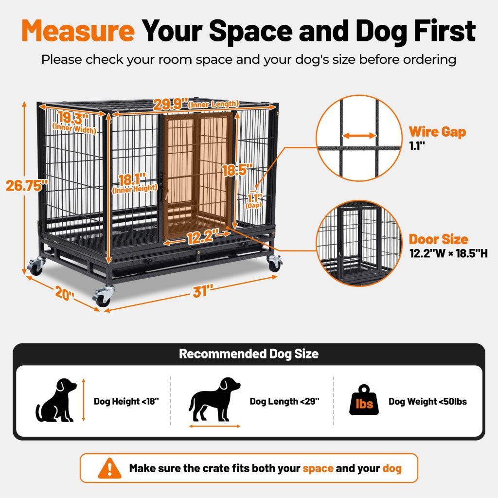 31" Stackable Dog Crate D311D01
