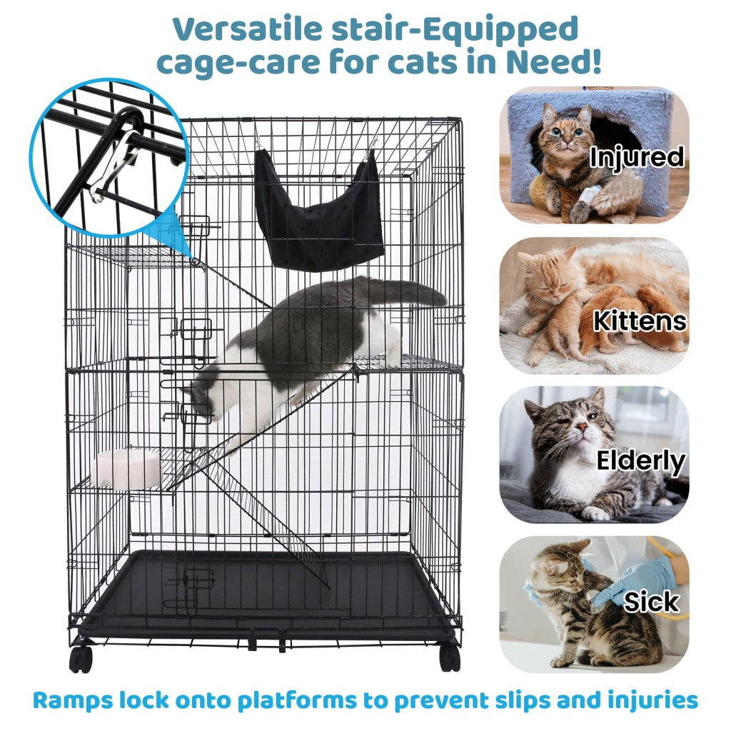50 Inch 4-Tier Cat Cage C02