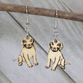 Labrador Puppy Wooden Earrings | Dog Lover Pet Jewelry