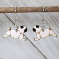 Origami Pug Wooden Dangle Earrings | Dog Lover Jewelry