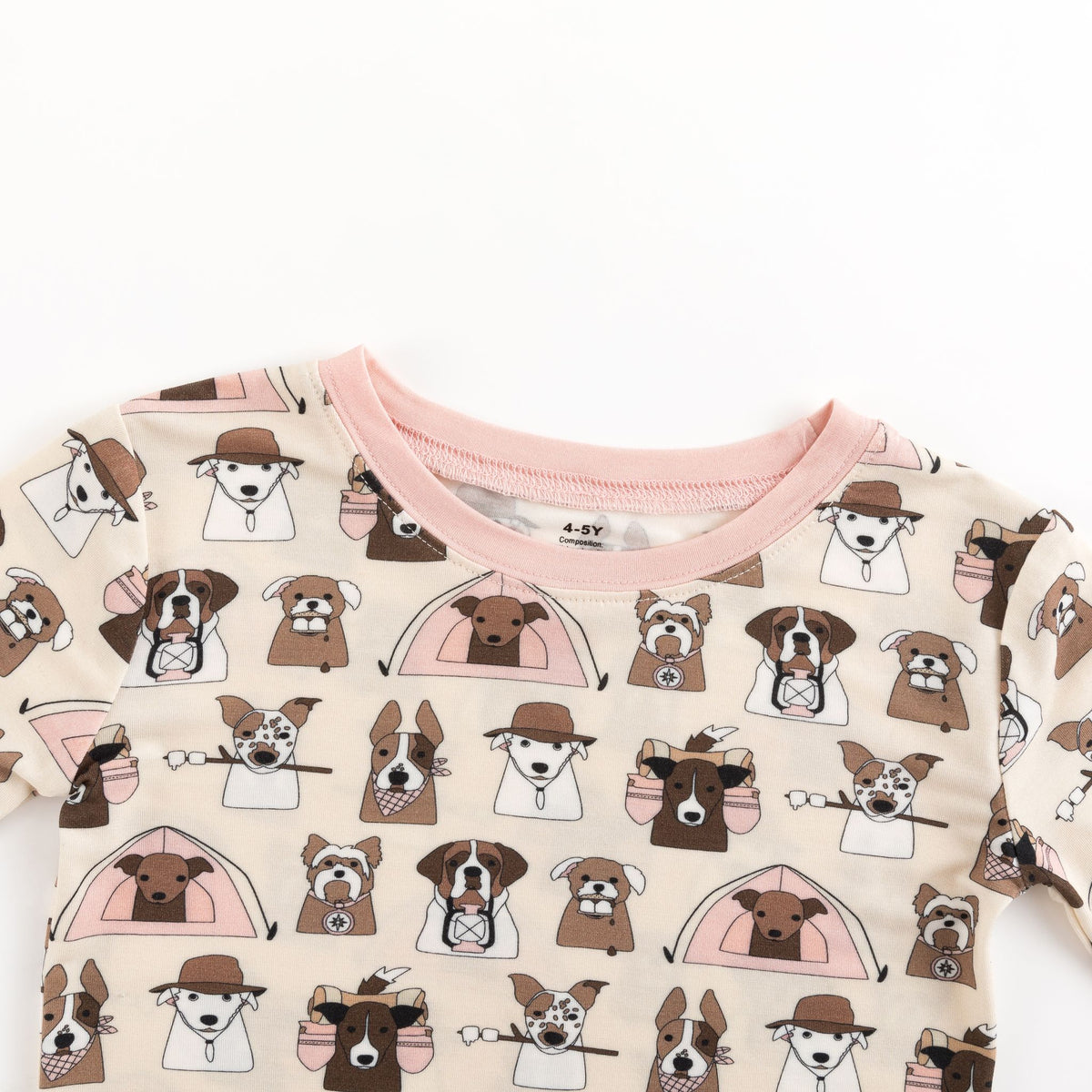 Camp Paws (Long Sleeve PJ) - Pink