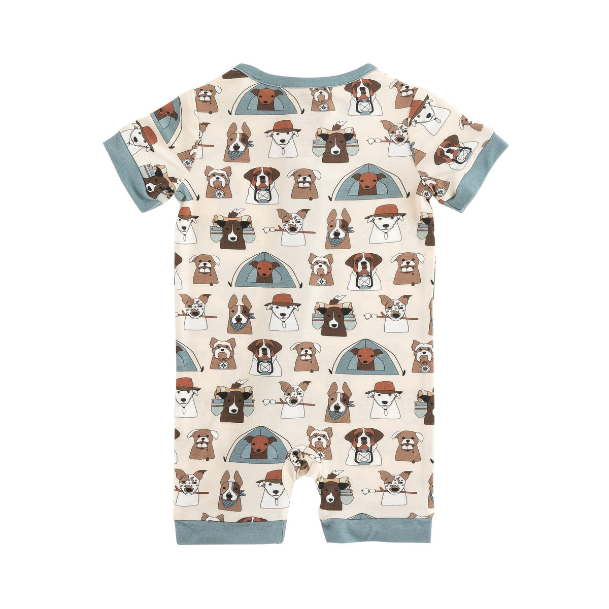 Camp Paws (Romper) - Blue