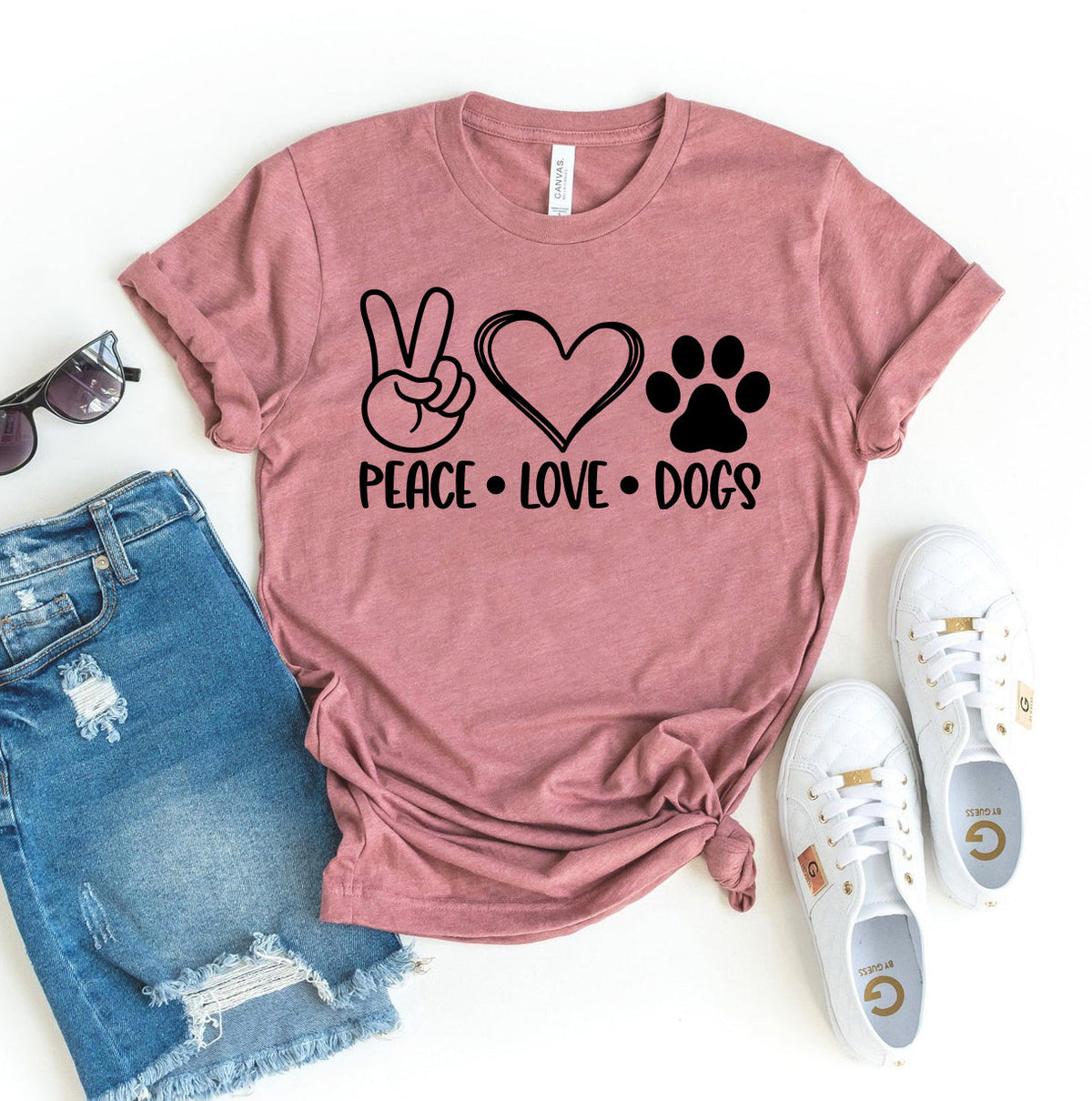 Peace Love Dogs T-Shirt – Heather Colors