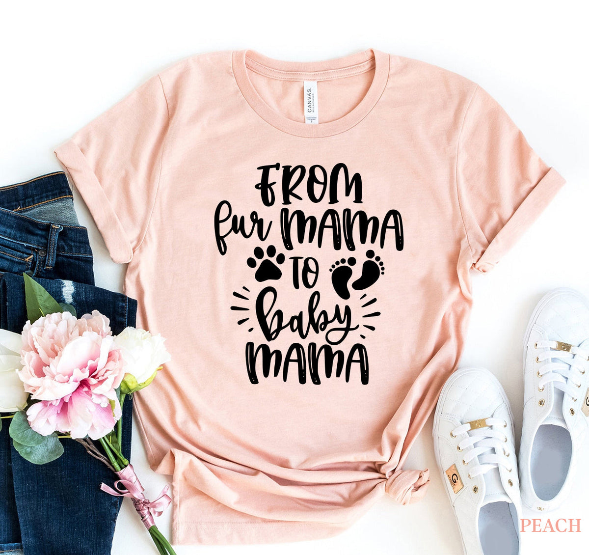 From Fur Mama to Baby Mama T-Shirt – Dark Colors