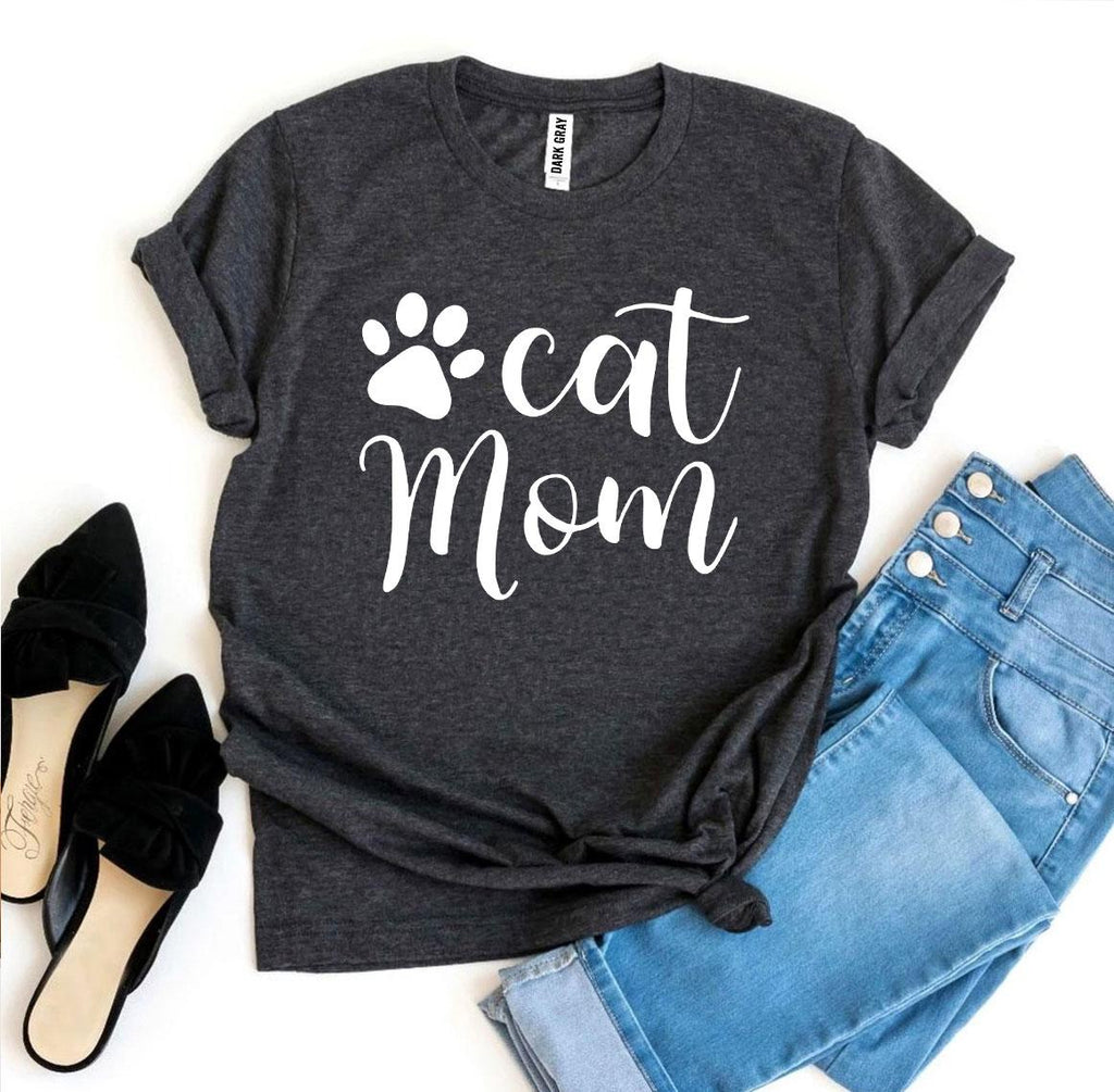 Cat Mom T-Shirt – Dark Colors