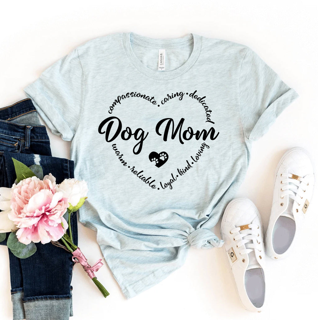 Dog Mom T-Shirt – Pastel Colors