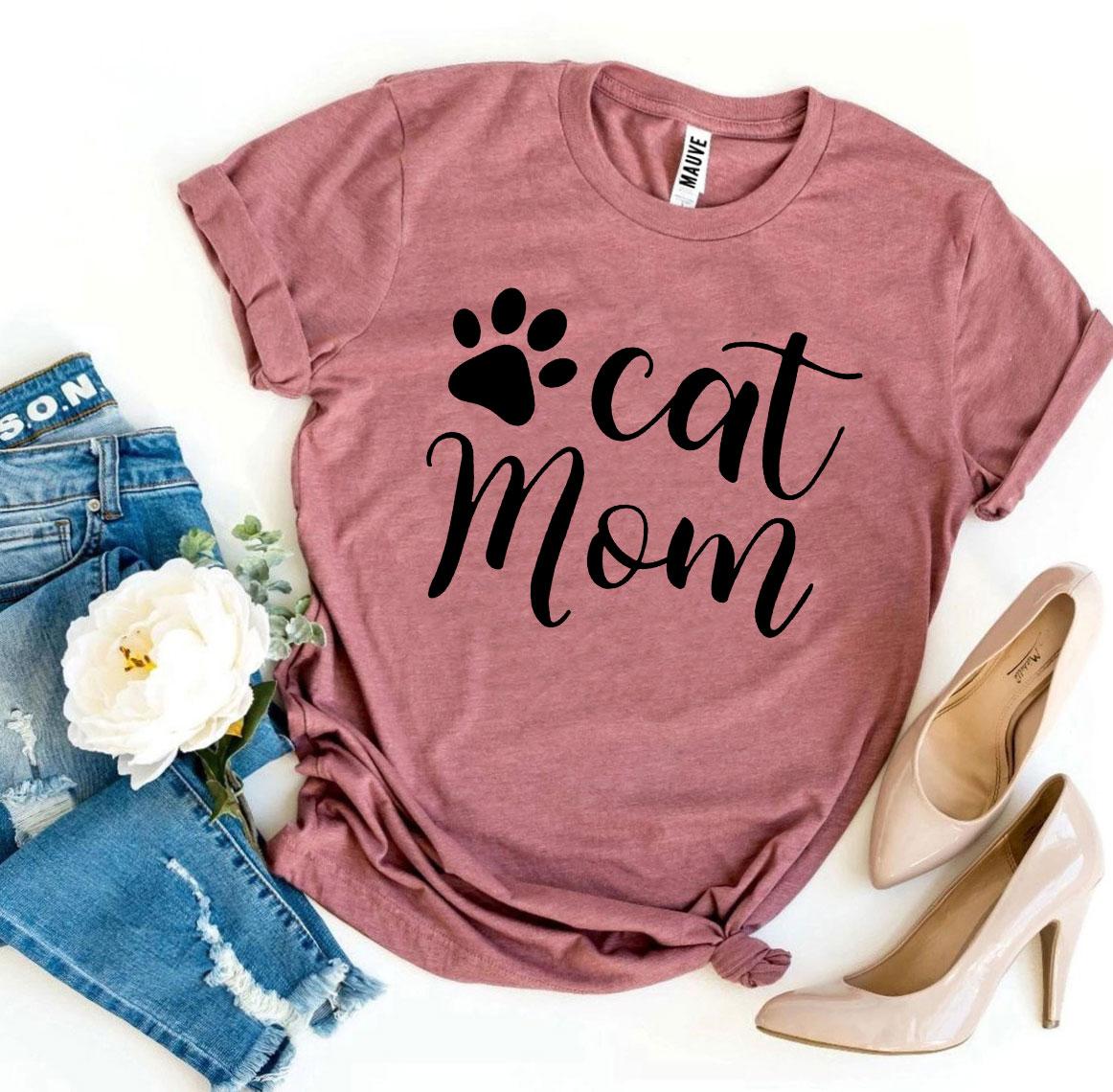 Cat Mom T-Shirt – Dark Colors