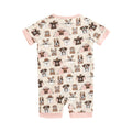 Camp Paws Bamboo Baby Romper – Pink