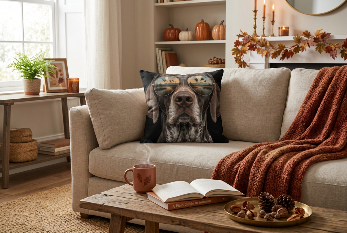 German Shorthaired Pointer throw pillow