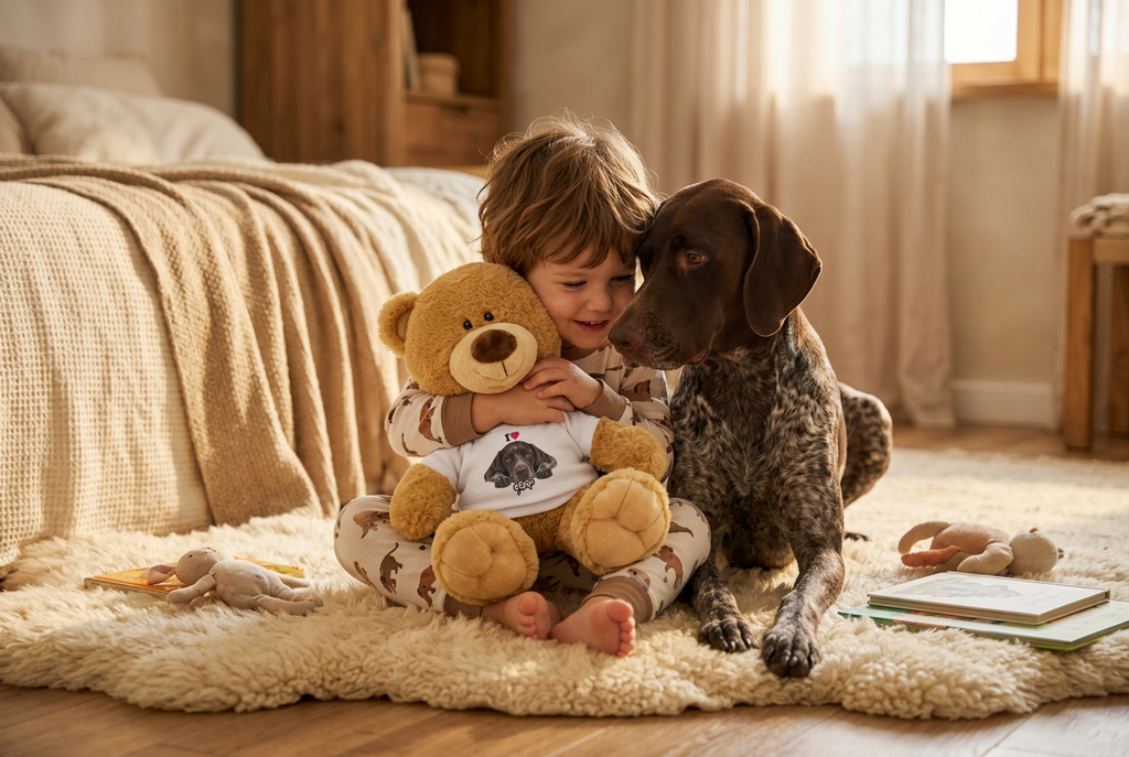 I heart GSP Teddy bear with a t-shirt