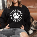 Dog Lover Cozy Fleece Hoodie Sweatshirt – "Less People More Dogs"