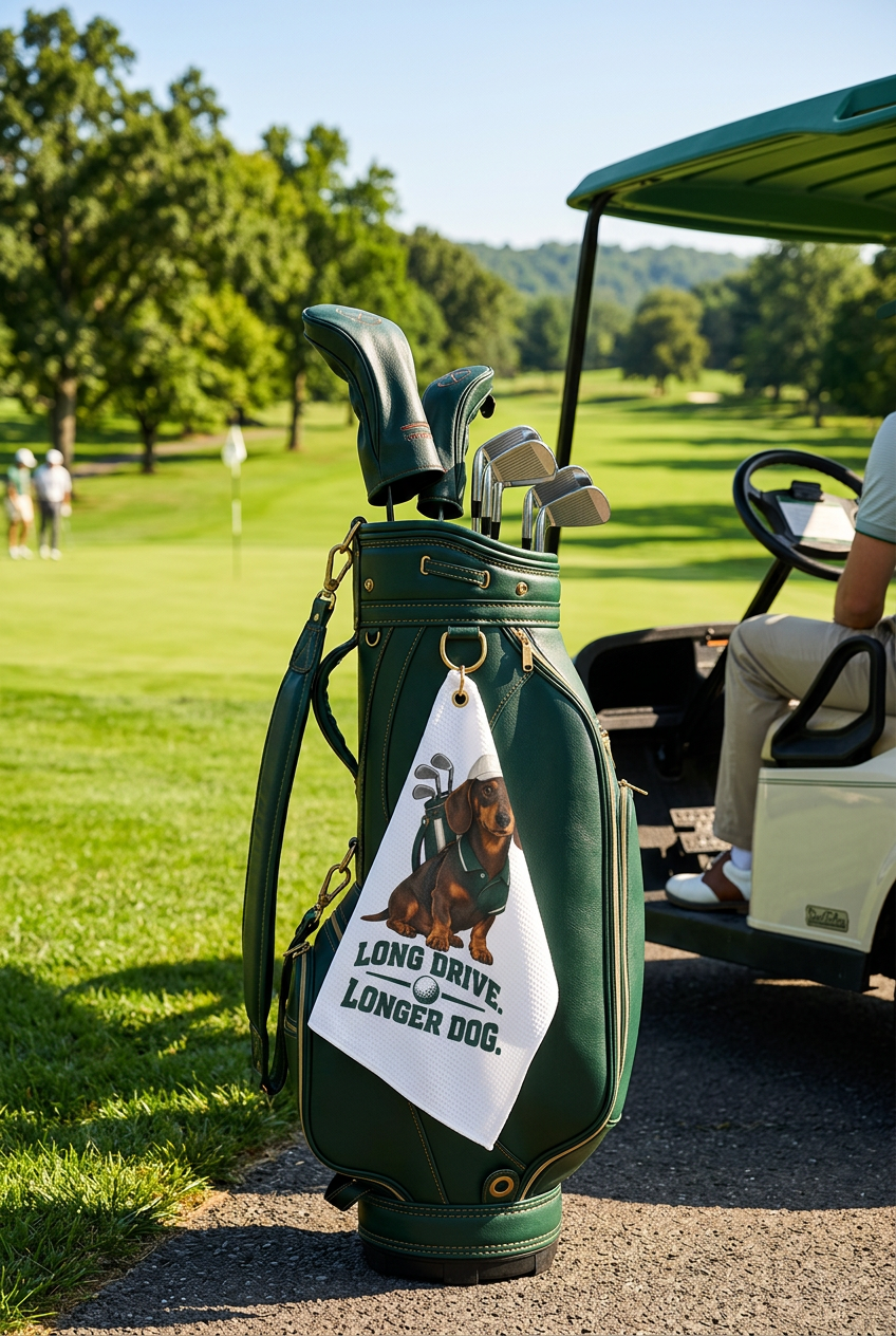 Dachshund Microfiber Golf Towel