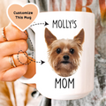 Personalized Pet Mom Portrait Ceramic Mug – Custom Dog Photo Coffee Cup
