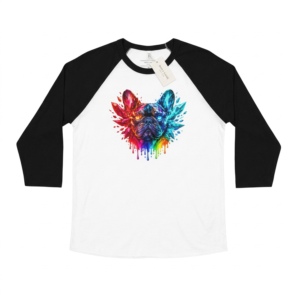 PUG Neon Pop 3/4 sleeve raglan shirt