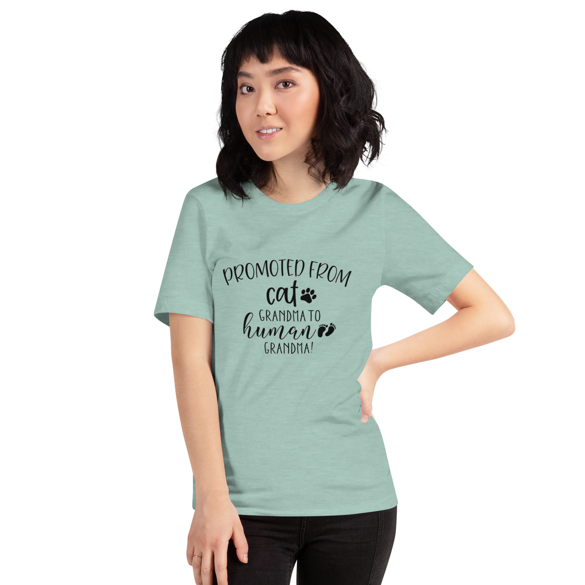 Promoted from Cat Grandma to Human Grandma T-Shirt